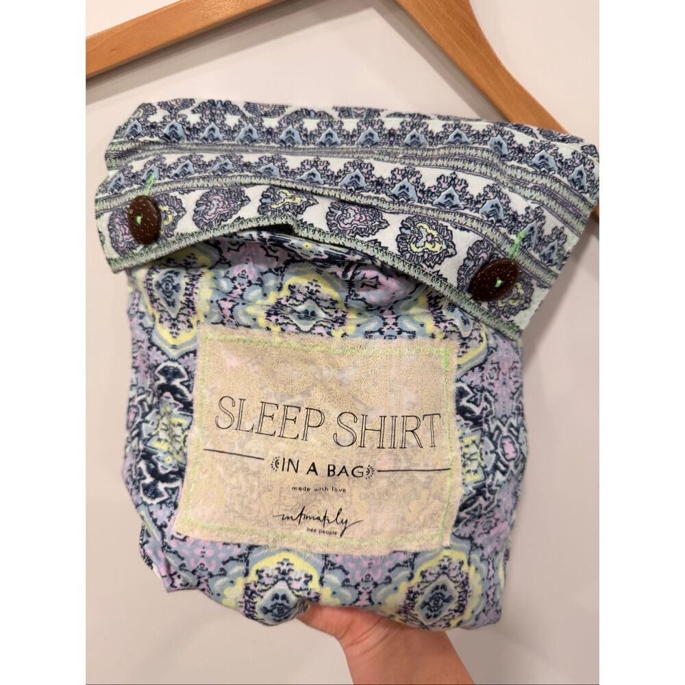 Free‎ People Sleep Shirt NWT Paisley Boho S - Picture 10 of 10
